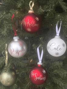 Personalisierte Weihnachtskugeln, Individualisierte Namens-Weihnachtsornamente, Weihnachtskugeln, Nachname Weihnachtskugeln, Weihnachtsmann-Geschenke Personalisierte Weihnachtskugeln/Namens-Weihnachtsbaumornamente/Individualisierte Namensornamente