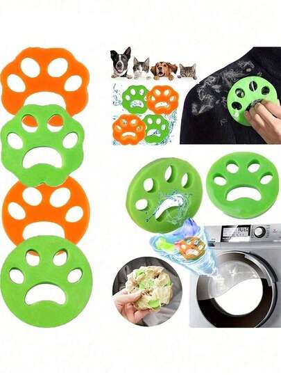 1/2/5/8 peças Ultimate Pet Hair Catcher - Removedor de fiapos reutilizável para máquina de lavar e secadora de roupas - Removedor eficaz de pelos de cães e gatos para lavanderia - Fácil de limpar e reutilizar - Economiza tempo e energia