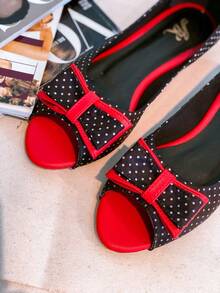 Women Flats - Tela de lunares pequeños - Ver 6