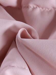 Tween Girl Casual Patchwork Long Sleeve Zip-Up Hooded Winter Jacket - Baby Pink - View 6