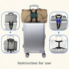 Cinghia da viaggio multifunzionale con fermagli regolabili, progettata per fissare borse e valigie - ideale per contenitori per bagagli a forma di croce.