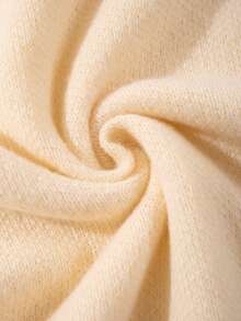 ANDREILEE Men's Casual Pullover Sweater, Streetwear Style, Solid Color, Long Sleeve, Round Neck, Loose Fit, Short Length, Lightweight, Polyester, Suitable For Spring, Autumn And Winter - Beige - View 10