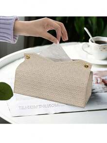 1 Stück Papierhandtuchbox mit gewebtem Muster, hochwertige Taschentuchbox, Servietten Aufbewahrungsbox für Zuhause, Wohnzimmer, Tisch, Schlafzimmer, Tisch, Papierorganizer, Taschentuchbox Schwarz, Servietten Halter, Papierhalter Aufbewahrung, Handtuchhalter, Taschentuchrolle, Haushaltswaren, Tisch, Heimdekoration, Heimorganisation und Aufbewahrung, Raumdekoration