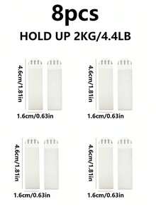 1幅悬挂式画作，无需钻孔，墙面安装式钩环，自粘式，可移除，无痕，无残留胶，婚礼相框 - 彩色 - 查看 13