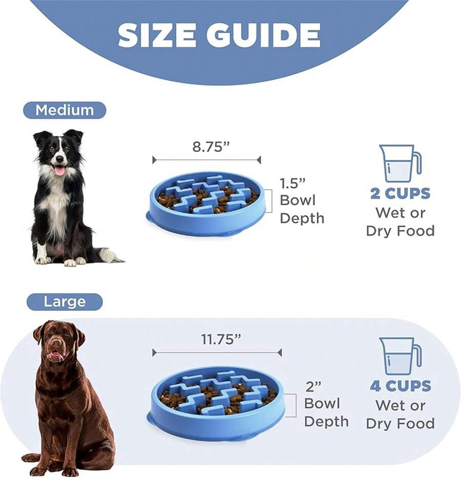 Outward Hound Fun Feeder Slo Bowl, Large Slow Feeder Dog Bowl, 4 Cups, Purple - 綠松石 - 查看 1
