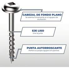 Kreg SML-C125 Tornillos para orificios ocultos de zinc - 1 1/4 pulgadas, rosca gruesa 8, cabeza Maxi-Loc (250 unidades) - 1 - Ver 7