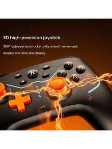 Lenovo S04 Tournament-Level Performance Monster, Dual Hall Effect Configuration (Trigger + Joystick), Ergonomic Curved Grip, Programmable Back Button, The Same Style As Professional Team Training - Black - View 4