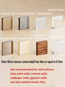 （安装说明：1. 清洁墙面；2. 打开吸盘盖，对准墙面；3. 合上盖子并向下按压。请注意：在光滑墙面上使用时，不建议用于乳胶漆墙面、水泥墙面、壁纸墙面或石膏墙面。）