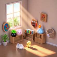 Micro Landscape Creative Wall-Mounted Bookshelf, Hanging Painting, Succulent Planter, Dollhouse DIY Decor Accessories, Mini Figurines, Desktop Decor, Holiday Gift, Birthday Gift, Easter Gift, Easter Decor, Ramadan Gift, Ramadan Decor - Multicolor - View 4