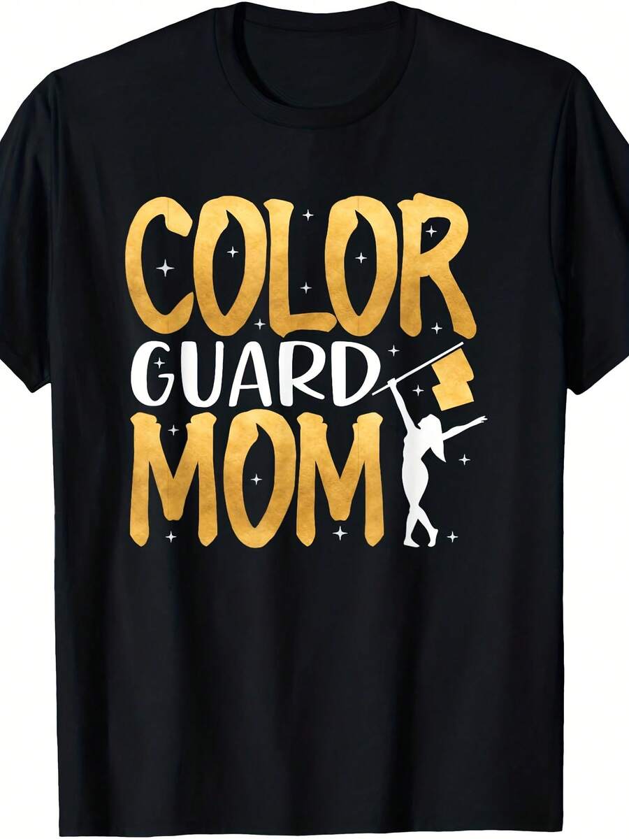 Color Guard Mom Shirt Marching Band School Mommy Mother T-Shirt - 款式22 - 查看 1