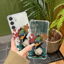 Funda de Teléfono Temática de Patito Amarillo Artístico, Diseño Transparente en Blanco, Adecuada para Varios Modelos de  Galaxy, Ofrece Protección Antigolpes y Estilo Estético Cósmico, Funda de Teléfono de Moda, Funda Protectora Duradera - Mezcla de colores - Ver 7