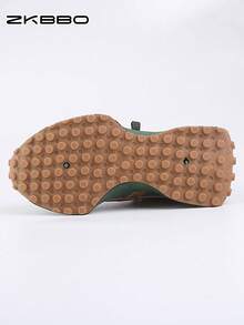 ZKBBO Women's Casual Sneakers Retro Lace-Up Flat Comfortable Walking Shoes, Lightweight Minimalist Fitness Shoes, Suitable For All Seasons - Green - View 8