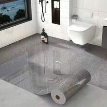 One Roll, Thick Large Roll, 15.7 Inches X 118.1 Inches, Self-Adhesive Modern Marble Pattern Floor Tile Sticker, 3mm Thickness, Peel-And-Stick, Removable Adhesive, Suitable For Kitchen Backsplashes, Bathroom, Shower Floor Renovation, Peel-And-Stick Tiles, Shower Room Decoration, Geometric Design, Modern Decor, Durable Adhesive, Easy To Install, Home Renovation Film, Adhesive Tile Roll, Apartment Renters, Interior Designers - 金色 - 查看 4