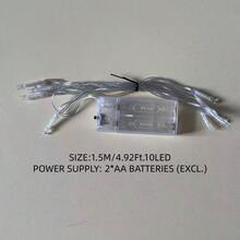 1 件 10/10/20/40/80 LED 1.5m/2m/3m/4m/10m 卧室仙女灯适用于生日派对婚礼节日室内装饰电池盒灯串 - 彩色 - 查看 11