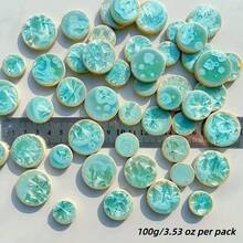 100g/3.53oz Assorted DIY Mosaic Ceramic Pieces, Containing Different Shapes And Styles Of Mosaic Ceramic Fragments Such As Cracked Circles, Teardrops, Ovals, Etc. The Colorful Mosaic Tiles Mixed Together Are Ideal For DIY Mural Creation, Tables, Steps, Door Frames, Wall Decor, Vases, Frames, Indoor Home Decor And Outdoor Garden Decoration. An Ideal DIY Craft Material For Home Decor Creators. - Multicolor - View 11