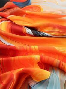 1 Pc Simple Print 70 Square Scarf, Women Bandana Style Waist Tie Accessory Or Wrap, Fashionable Scarf Women, Spring Dress - 多色 6 - 查看 4