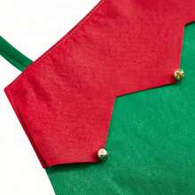 Delantal navideño con gorro decorativo, disfraz de cocina festivo para hombres y mujeres, delantal con estampado de Papá Noel con 2 bolsillos, delantal de cocina, delantal de tela navideña, adecuado para adolescentes y adultos, talla única