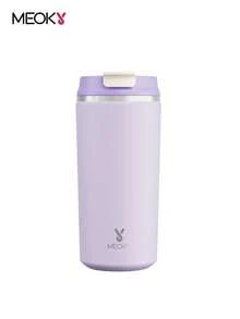 12盎司双层不锈钢旅行咖啡杯带密封盖 - 隔热真空咖啡杯，便携式车载杯，为学生、办公室、户外活动和返校提供冷热饮品保温 - 紫色 - 查看 1