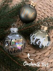 Personalisierte Weihnachtskugeln, Individualisierte Namens-Weihnachtsornamente, Weihnachtskugeln, Nachname Weihnachtskugeln, Weihnachtsmann-Geschenke Personalisierte Weihnachtskugeln/Namens-Weihnachtsbaumornamente/Individualisierte Namensornamente