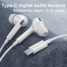 1-2 Packs Type C Earphones Wired USB C In Ear Headphones For IPhone 15 16 Pro 15 Pro Max, Compatible With Most Type C Jack Devices Smartphones,Stereo Noise Canceling Isolating Headsets