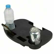 1 pieza de equipo de camping para pesca al aire libre, silla de descanso, clip de mesa lateral, bandeja para bebidas, fácil de transportar, adecuado - a - Ver 6