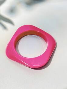 1pc Colorful Tie Dye Asymmetrical Exaggerated Vintage Resin Bracelet