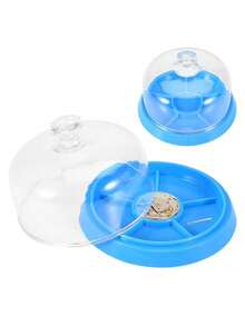 1pc 6-Compartment Watch Repair Dust Cover With Tray, Watch Movement Dust Cover, Moistureproof Anti-Dust Tray Storage Box For Watches Movement Parts, Watch Accessory Organizer