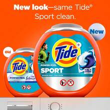 Tide Power PODS Laundry Detergent Soap Pacs With Febreze Sport, 63 Count, Laundry Pods With Febreze Freshness And Sport Odor Defense (133), New Year Cleaning Essentials, Seasonal Laundry Supplies - Orange - View 2