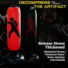1pcs Inflatable Punching Pillar, Taekwondo Training Equipment, Fitness Exercise, Unbreakable Doll, Inflatable Sandbag, Standing Stress-Relieving Sandbag, Taekwondo Sparring Training Equipment - Multicolor - View 4