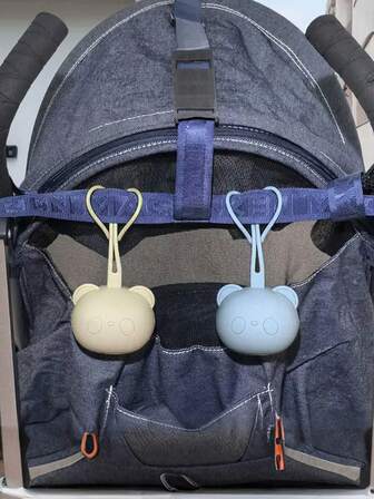 1pc Bear Pacifier Case, Gift For New Moms, & Healthy Design Compatible With Strollers, Suitable For Indoor & Outdoor Use, Secure Seal Closure, Stroller Accessory