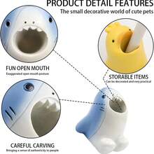 1个创意卡通动物牙刷架、笔筒、可爱收纳架，多种颜色可选，开学季必备