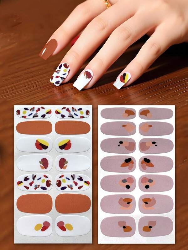 2pcs Nail Stickers & 1pc Nail File, Anime Girl Nail Art Stickers Full Nail Wrap Decals, Self-Adhesive Nail Stickers Decorations For Women & Girls, DIY Nail Art