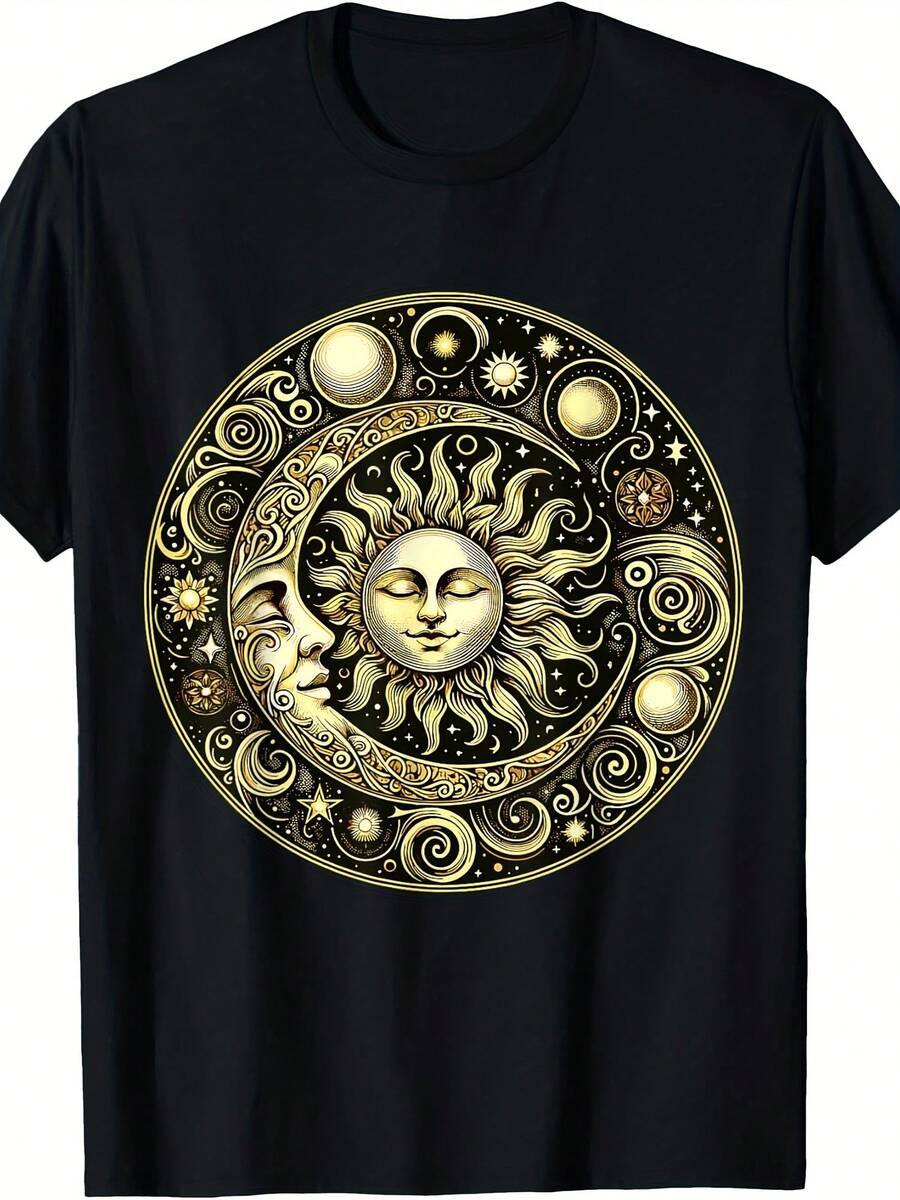 Celestial Moon And Sun T-Shirt - 款式3 - 查看 1