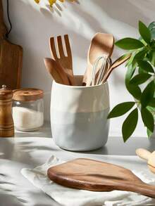 Creative Ceramic Storage Jar, Household Kitchen Utensil Holder, Ceramic Pot For Storing Spatulas, Knives, Forks, Kitchen Tools - Multicolor - View 7