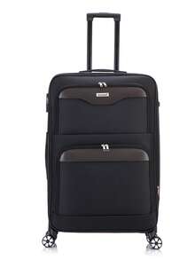 Sanzheng Luggage Set 4 Piece Lightweight Expandable Softside Suitcases With Spinner Wheels, Travel Set With Normal Lock (20" 26" 28" 32") - 黑色 - 查看 3