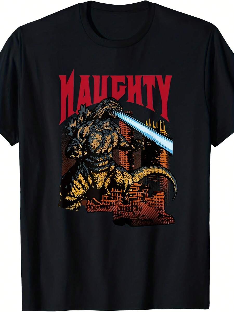 Naughty Funny Cistmas Retroie Monster T-Shirt - Gaya 12 - View 1