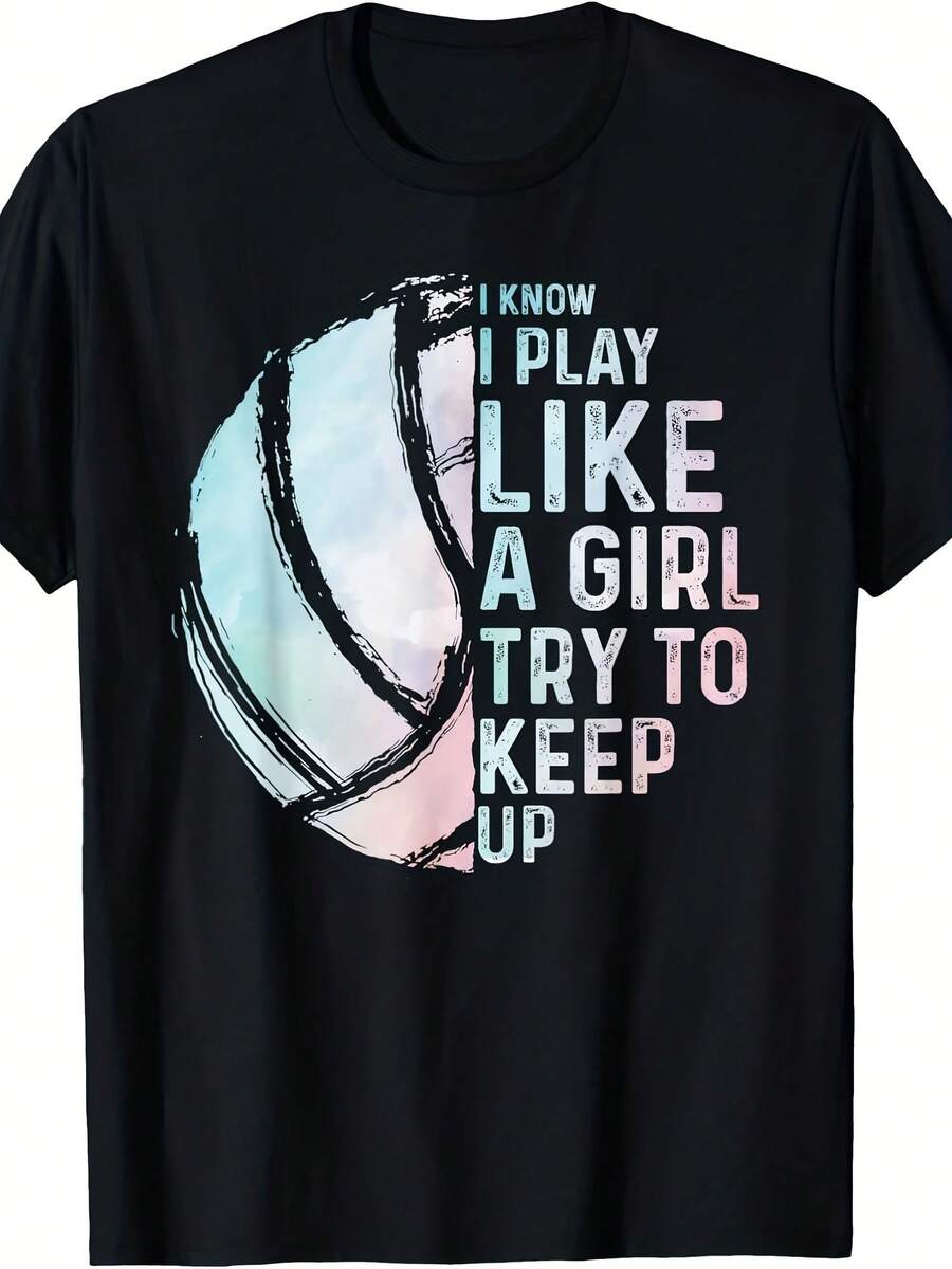 Funny Volleyball Design Girls Wo Youth Teen Sports Lovers T-Shirt - 款式30 - 查看 1