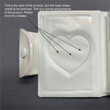 1 pieza Álbum de tarjetas con diseño de muñeco de nieve con corazón original, Álbum de fotos instantáneas de 3 pulgadas, Álbum de almacenamiento de tarjetas mini grueso, Mercancía K-Pop, Colección imprescindible