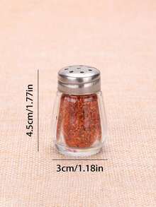 Bộ 1 lọ đựng muối và tiêu bằng thủy tinh, lọ thủy tinh trong suốt, dụng cụ nhà bếp có nắp bằng thép không gỉ - hộp đựng gia vị, hộp đựng trà, cà phê, đường, lọ đựng gia vị, phụ kiện nhà bếp, lọ đựng muối và tiêu kiểu nhà nông thôn, trang trí nhà bếp dễ thương, thích hợp cho Giáng sinh, Halloween, Lễ Phục sinh, Lễ Tạ ơn. - Nhiều màu - Xem 10