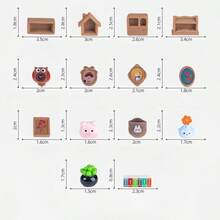 Micro Landscape Creative Wall-Mounted Bookshelf, Hanging Painting, Succulent Planter, Dollhouse DIY Decor Accessories, Mini Figurines, Desktop Decor, Holiday Gift, Birthday Gift, Easter Gift, Easter Decor, Ramadan Gift, Ramadan Decor - Multicolor - View 11