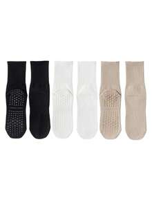 3/5/8 Pairs Of Yoga Fitness Sports Colorful Socks Women's Pilates Mesh Breathable Non-Slip Grip Socks For Dance Yoga Fitness Running