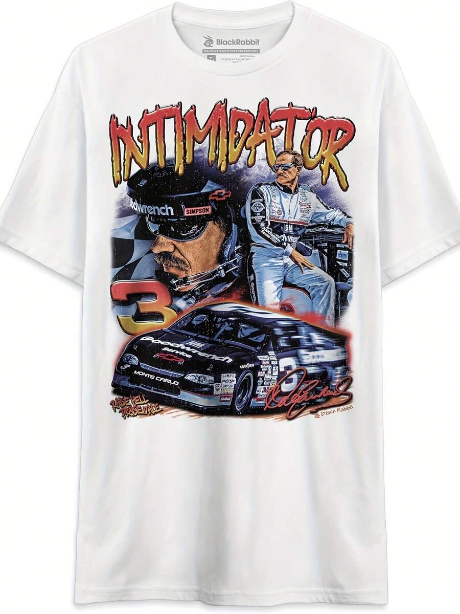 Black Rabbit 90s Racing Intimidator Earnhardt Raise  Praise Dale Retro Uni T-Shirt - 款式24 - 查看 1