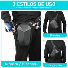 Riñonera para Motocicleta, Bolsa de Pierna, Diseño de carcasa dura para evitar que lluvia empape, cuatro métodos transporte, correa para pie ajustable en tres niveles, gran capacidad 19 Inches. - 1 - Ver 2