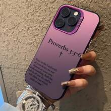 Prayer Quotes Phone Case Compatible With IPhone 17, 16e, 16, 15, 14, 13, 12, 11, Mini, Pro Max, Air X, XR, XSMAX, 8, 7 Plus - Anti-Slip Matte Back Case, Heavenly Official Blessing Phone Case, Shockproof Phone Case With God Statue Photo, Spiritual Accessories, Prayer Design, Inspirational Quotes, Smooth Texture, UV Printed Design, Faith Theme Gift, Religious User Drop-Resistant - 混合顏色2 - 查看 1