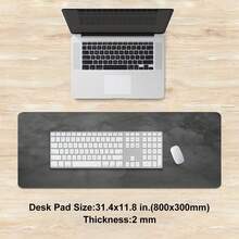 1pc Gray Marble Texture Mouse Pad - Minimalist Monochrome Aesthetic With Subtle Cloud-Like Patterns, Non-Slip Rubber Base For Stable Desktop, Reinforced Edges For Durability, A Quality Accessory To Create A Fashionable Office Environment And Immersive Gaming Experience, An Ideal Gift For Minimalists, Tech Enthusiasts, And Modern Design Lovers. - Multicolor - View 4