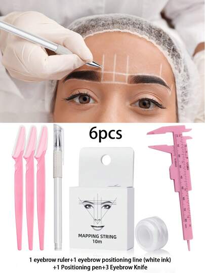 6pcs Mini-Size Plastic Eyebrow Measuring Ruler, Eyebrow Drawing Ruler Tool, Mini Vernier Caliper Double-Scale Plastic Ruler, Vernier Caliper Micro-Carving Eyebrow Tattoo Artist Makeup Ruler Pink, Portable Plastic Eyebrow Ruler, Vernier Caliper, Tattoo Ruler, Ruler, Eyebrow Trimmer,Permanent Makeup Measuring Tool, Makeup Tool,Eyebrow Tattoo Ruler+Eyebrow Positioning Line Black Ink.,Cheap,Stocking Stuffers,Makeup,Makeup Tools,Cheap Stuff,Gifts,Gifts For Women,Christmas Gifts