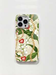 1个全新个性化链条树叶图案防震防滑软透明TPU+PC混合材质全包边时尚手机壳，兼容 17/ 17 Air/ 17 Pro/ 17 Pro Max/ 16/ 16 Plus/ 16 Pro/ 16 Pro Max/ 16e - 彩色 - 查看 1