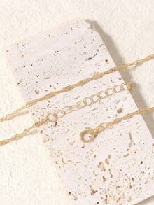 优雅简约女士波浪链项链，精致锁骨链项链，适合日常佩戴，送给母亲、最好的朋友、女朋友的礼物（不含包装盒）