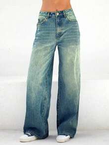 Women's Vintage Straight Loose Fit Straight Leg Jeans