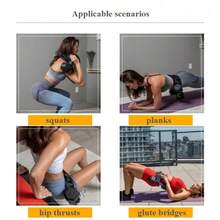 1 pieza Cinturón con acolchado para puente glúteo y elevación de cadera - Banda de resistencia ajustable para entrenamiento de peso para ejercicios de glúteos, gimnasio, yoga, sentadillas y fortalecimiento de glúteos (Negro/Rosa)